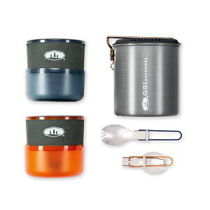 GSI ハルライト マイクロデュアリスト (11872087) / クッカーセット 1.4L 登山 キャンプ 2人用 調理器具 目盛り付 コッヘル 鍋 折りたたみ式 スポーク