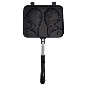 ハイマウント たい焼きメーカー (13019) / ホットサンドクッカー キャンプ ガス火のみ フッ素加工 自宅で簡単に作れる 羽根まで再現