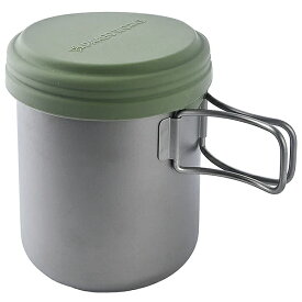 パーゴワークス トレイルポットR500 (CG501) ／ キャンプ 登山 クッカー コッヘル チタン 500ml 軽量 110mlOD缶収納可能 折りたたみハンドル 縦型