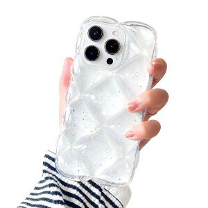 【送料無料】スマホケース iPhoneケース 可愛い かわいい クリア キラキラ キルティング キラキラ 透明 ラメ i