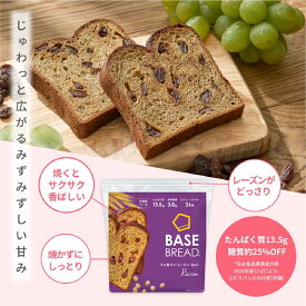 【エントリーポイント 10倍】ベースブレッド レーズン 16袋 30袋 40袋 パン ダイエット食品 置き換えダイエット 完全栄養食 低糖質 BASE BREAD ベースフード BASE FOOD