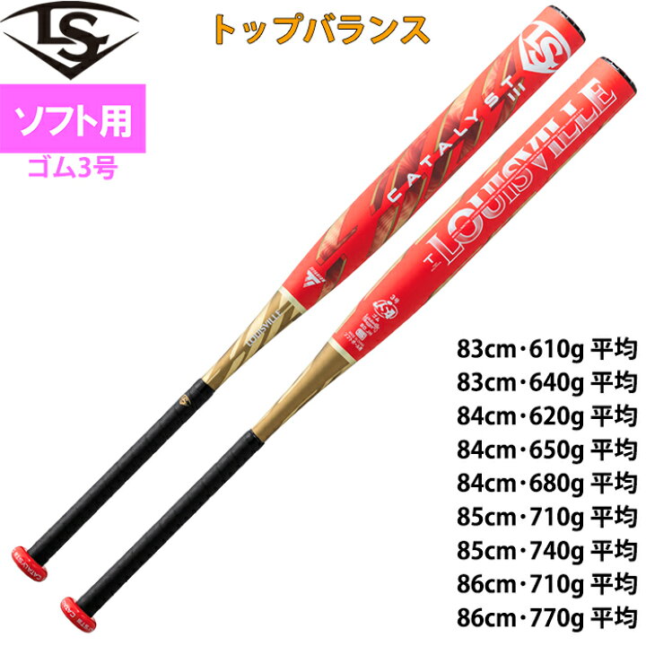 楽天市場】あす楽 ルイスビルスラッガー ルイビル 3号ゴムソフト 