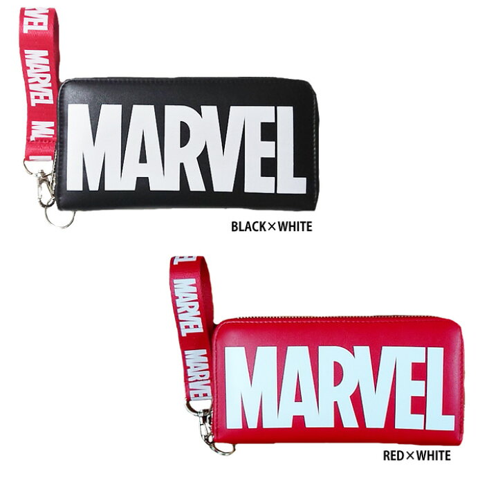 楽天市場】あす楽 イーカム MARVEL 長財布 マーベル チャーム付き 合成  