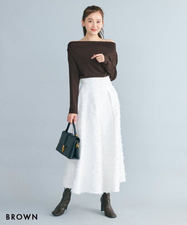 YVESSAINTLAURENTワンショルダーカットソーWHITE