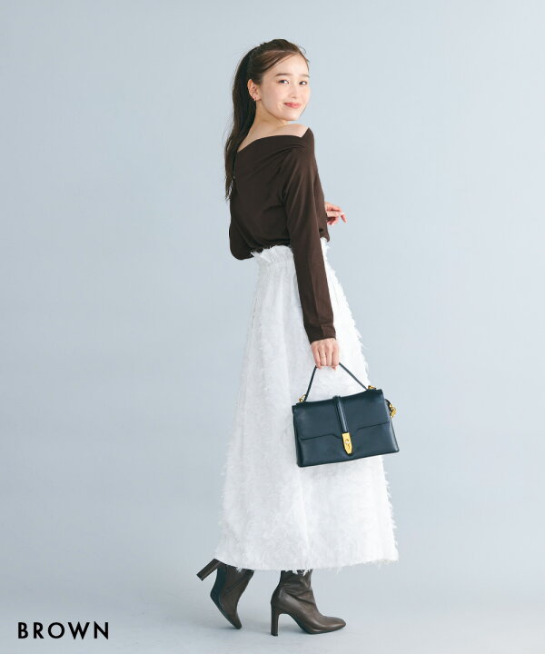 YVESSAINTLAURENTワンショルダーカットソーWHITE