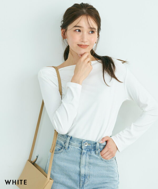 YVESSAINTLAURENTワンショルダーカットソーWHITE