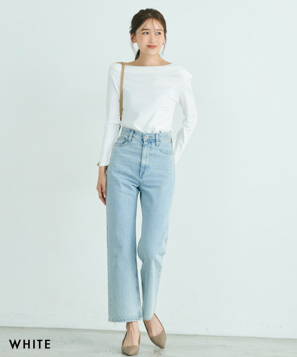YVESSAINTLAURENTワンショルダーカットソーWHITE