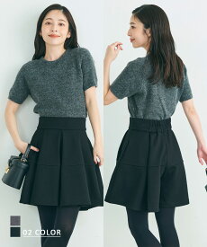 ハイウエストキュロット｜レディース キュロット フレア スカート ミニ丈 ミニスカート ショートパンツ ミニ 体型カバー 細見え ボトムス スカパン スカートショートパンツ 小さいサイズ 可愛い 【宅配便】(一部予約11月16日~20日or12月21日~25日以内順次発送)