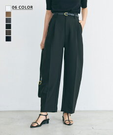 カーブバギーパンツ ｜ カーブパンツ パンツ ボトム 体型カバー 細見え ボトムス ワイドパンツ レディース バギーパンツ シンプル タックパンツ カジュアル きれいめ カーブ 低身長【宅配便】(一部予約2月1日~5日以内順次発送) cpn
