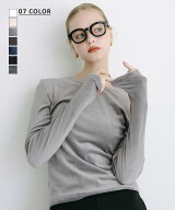 【MIYU DESIGN】ベロアトップス ｜ レディース トップス ベロア ロング 着痩せ 着回し長袖 無地 クルーネ…