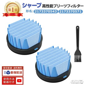【楽天1位】 2173370543 / 2173370571 シャープ 掃除機 用 フィルター 高性能プリーツフィルター EC-A2XE6 EC-AR2S 掃除機 部品 EC-FR5 EC-FR7 掃除機フィルター 2点入り