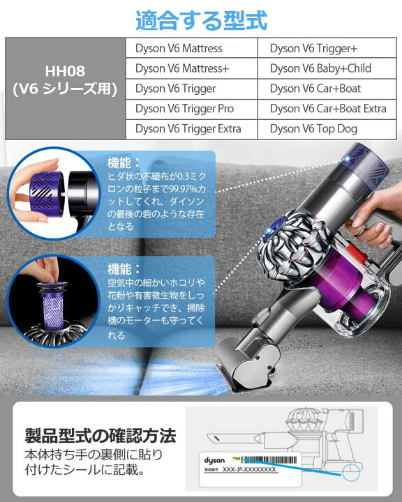 楽天市場】【送料無料】【あす楽対応】ダイソン 掃除機 フィルター V6  
