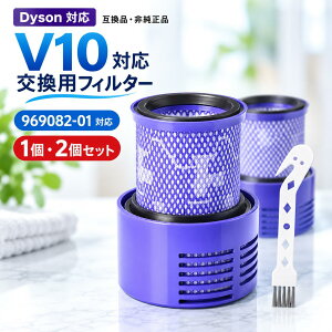 Dyson �_�C�\�� V10 SV12 SV58 �����p �t�B���^�[1�� / 2�Z�b�g 969082-01�Ή� ��^ HEPA�t�B���^�[ �|���@ �݊��i