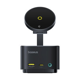 【VGP2025 受賞】Baseus MagPro2 Qi2充電器 15W USB-C ハブ 7-in-1 4KHDMI ドッキングステーション ワイヤレス充電 10Gbps 高速データ転送 3ポート カードリーダー MagSafe対応 マグネット式 PD 100W 急速充電 Macbook Dell HP iPhone Galaxy対応