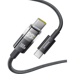 USB-C P[u o͕\ fUC 100W }[d PDΉ iC҂ fh~ Type-C & Type-C [dP[u iPhone 16 15 / iPad/MacBook Pro m[gPC/Galaxy X}z  USB-CfoCX