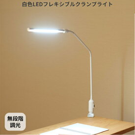 【アウトレット】YAZAWA ヤザワ フレキシブル クランプライト LED WH ホワイト 白色 5.2W クランプ アーム デスクライト ライト 照明 シンプル スリム 白色LEDフレキシブルクランプライト (WH) (CCLE03N01WH)