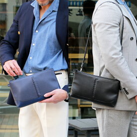 サコッシュ メンズ バッグ 本革 クラッチバッグ 日本製 ipadmini 収納 ショルダーバッグ ミニ ショルダー 薄マチ レザー 革 斜め掛け 肩掛け 薄い スリム 軽量 ボディバッグ バッグインバッグ 大人