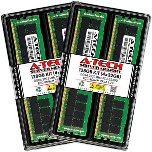 A-Tech 128GB(4x32GB) DDR4-2933 PC4-23400 ECC Registered RDIMM 2Rx4 �T�[�o�[�p ������ �Ή��@��: Apple Mac Pro (2019, 12-Core) / Apple Mac Pro (2019, 16-Core) / Apple Mac Pro (2019, 24-Core) / Apple Mac Pro (2019, 28-Core) / HP Synergy 480 G10 