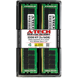 A-Tech 32GB(2x16GB) DDR4-2666 PC4-21300R ECC Registered RDIMM 2Rx4 1.2V �T�[�o�[�p ������