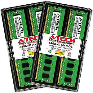 A-Tech 64GB(4x16GB) DDR4-2666 PC4-21300R ECC Registered RDIMM 2Rx8 1.2V �T�[�o�[�p ������