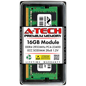 A-Tech 16GB DDR4-2933 PC4-23400 ECC SO-DIMM 2Rx8 ���[�N�X�e�[�V�����E�T�[�o�[�p ������ �Ή��@��: Lenovo ThinkPad T15g Gen 1 / Lenovo ThinkPad P15v Gen 1 / Lenovo ThinkPad P1 Gen 3 / Lenovo ThinkPad P15 Gen 1 / Lenovo ThinkPad P17 Gen 