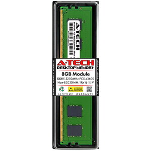 A-Tech 8GB DDR5-5200 PC5-41600 DIMM 1Rx16 �f�X�N�g�b�v�p ������ �Ή��@��: Dell Alienware Aurora R15 AMD / HP Elite 805 G9 SFF / HP Omen 16L TG03-0100m / HP Omen 16L TG03-0055m / HP Omen 16L TG03-0000m / HP Omen 35L GT16-0000m ��