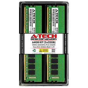 A-Tech 64GB(2x32GB) DDR4-3200 PC4-25600 DIMM 2Rx8 �f�X�N�g�b�v�p ������ �Ή��@��: Dell Alienware Aurora R10 / Dell Alienware Aurora R14 / Dell Inspiron 3020 Small Desktop / Dell Inspiron 3020 Tower / Dell OptiPlex 7010 SFF ��