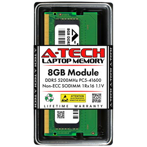 A-Tech 8GB DDR5-5200 PC5-41600 SO-DIMM 1Rx16 �m�[�gPC�p ������ �Ή��@��: Dell 24 EC24250 AIO / Dell 27 EC27250 AIO / Dell Alienware m16 R1 AMD / Dell Alienware m18 R1 AMD / Dell Inspiron 16 5640 / Dell Inspiron 14 7440 2-in-1 ��