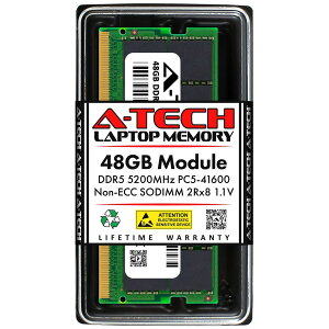 A-Tech 48GB DDR5-5200 PC5-41600 SO-DIMM 2Rx8 �m�[�gPC�p ������ �Ή��@��: Dell 24 EC24250 AIO / Dell 27 EC27250 AIO / Dell Inspiron 16 5640 / Dell Inspiron 14 7440 2-in-1 / Dell Inspiron 16 Plus 7630 / Dell Inspiron 14 5440 / Dell Vostro 14 3440 