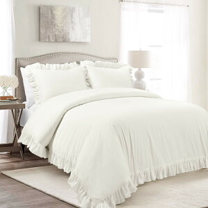 Lush Decor ���C�i �\�t�g�j�b�g���b�t���u�����P�b�g/�J�o�[���b�g �L���O �z���C�g 3�J�E���g