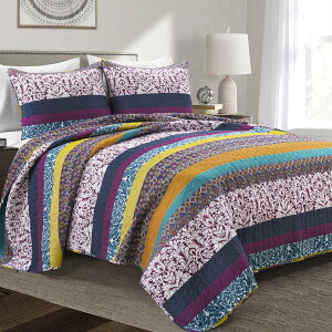 Lush Decor �{�[�z�[�X�g���C�v ���o�[�V�u�� �R�b�g���L���g 3�_�Z�b�g �L���O �v����&�C�G���[ �{�[���h�J���t�� �{�w�~�A���Q��Z�b�g