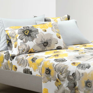 Lush Decor ���A �\�t�g�t���[�����V�[�c�Z�b�g 6�_�Z�b�g �L���O �C�G���[&�O���[ �L���O�T�C�Y�V�[�c�Z�b�g �v�����g�Q�� ���ʃt���[���� �t�@�[���n�E�X����