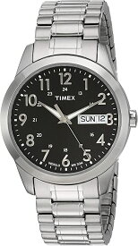 TIMEXタイメックス メンズ T2M932 South Street Sport Black/Silver-Tone Stainless Steel Expansion Band 腕時計