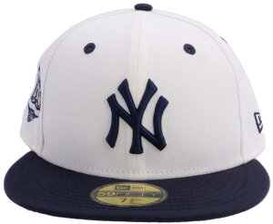 New Era MLB 59FIFTY Cooperstown Authentic Collection Chrome �t�B�b�e�b�h �n�b�g 7 3/8 New York Yankees White Black Cooperstown