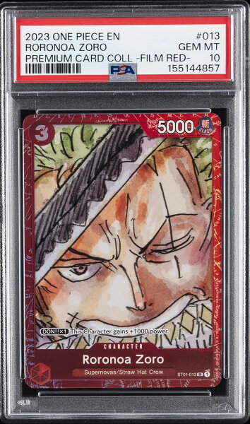 ワンピース英語版 2023 PREMIUM CARD COLLECTION -ONE PIECE FILM RED- RORONOA ZORO PSA 10 鑑定済【中古】