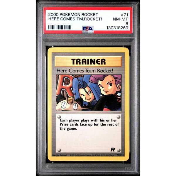 ポケモン英語版 Team Rocket チームロケット団 Here Comes Team Rocket! 71/82 PSA 8 鑑定済【中古】