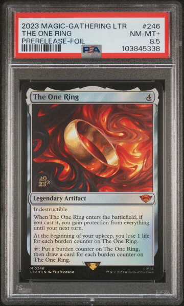 MTG英語版 2023 TALES OF MIDDLE-EARTH THE ONE RING PRERELEASE-FOIL #246 PSA 8.5 鑑定済【中古】
