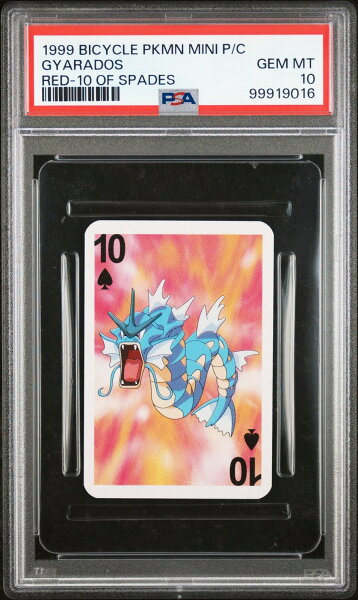 MTG英語版 1999 Bicycle Pokemon Mini Playing Cards Red Deck Gyarados 10 of Spades PSA 10 鑑定済【中古】