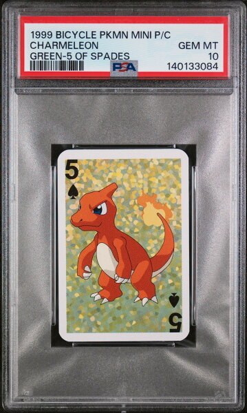 MTG英語版 1999 Bicycle Pokemon Mini Playing Cards Green Deck Charmeleon 5 of Spades PSA 10 鑑定済【中古】
