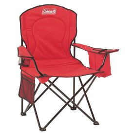 コールマン Coleman　ポータブルクワッドキャンピングチェア クーラー付き　赤 Portable Quad Camping Chair with Cooler Red. 37"x24"x40.5"