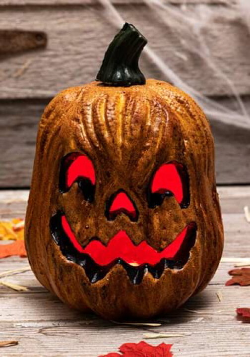 楽天市場】レッドライトパンプキンディスプレイ ハロウィン ホラー 