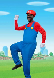 スーパーマリオブラザーズ マリオ デラックス メンズコスチューム男性用 ハロウィン
