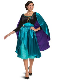 雪の女王 デラックス フローズン クィーン アナ レディース コスチューム 2点セット /コスチューム コスプレ衣装　(二次会、結婚式、仮装、パーティー、宴会、ハロウィン）大人女性用