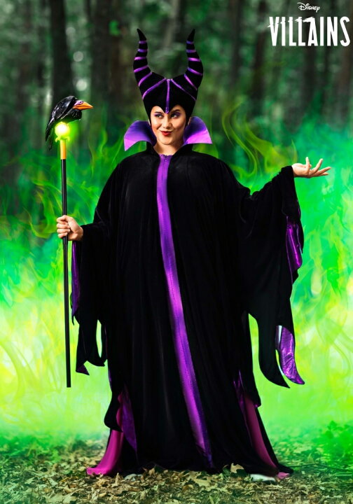 Disneyディズニー 眠れる森の美女 魔女 マレフィセント プラスサイズ ドレス 大人 女性用コスチューム Basqueバスク