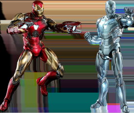 アベンジャーズ／エンドゲーム アイアンマン・マーク85 バトルダメージ＆ホログラフィック アクションフィギュア 1/6スケール 2体セット Hot Toys
