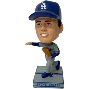 大谷翔平選手 ロサンゼルス ドジャース ビジターユニフォーム ミニビッグヘッドフィギュア 11.5cm ピッチング 投手 ボブルヘッド フィギュア Foco 公式 限定生産