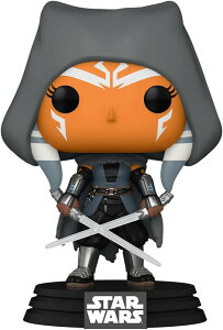 Funko Pop! スター・ウォーズ マンダロリアン フード付き アソーカ デュアルセイバー付き ビニールボブルヘッド