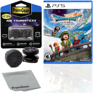DRAGON QUEST VII Reimagined for PlayStation 5 (US Version), with PremGear ThumbSticks (2 pack: 1 High-Rise, 1 Mid-Rise) & Cleaning Cloth �k�Ĕ� PS5 �v���C�X�e�[�V����5 �C�O�Ń\�t�g