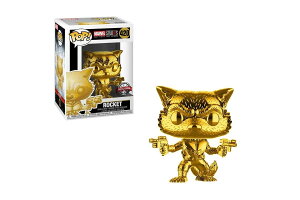 Funko Pop! Marvel Studios 10th Anniversary #420 Guardians of The Galaxy Rocket Raccoon Gold Chrome tBMA