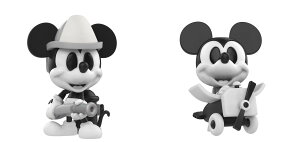 Mini rj[tBMA: Disney Black and White Firefighter and Plane Crazy Mickey Mouse 2 Pack Fall Convention 